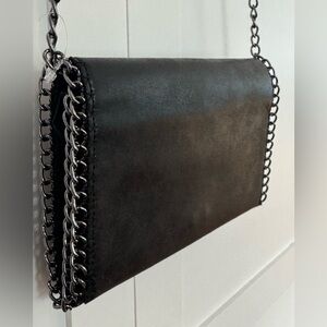 Nordstroms Chelsea28 Black Crossbody Bag with Chain Detail